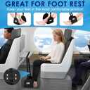 CERBONNY Airplane Foot Rest - Portable and Adjustable Foot Hammock, Travel Flight Essential for Relaxing Your Feet During Journeys - Office Footrests (Black) (1-Pack)