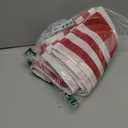 Christmas Red and White Plaid Rug, 3'x5 'Area Rug Indoor Outdoor Rug Front Porch Doormat Cotton Hand-Woven Farmhouse Layered Double Door Mats for Front Porch, Patio, Entryway, Laundry Room