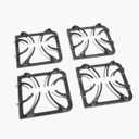 4 Pack 316202405 Grate Replacement Parts for Frigidaire Kenmore Gas Stove Burner, Grates Range Parts, Gas Stove Accessories Cast Iron Pot Rack Cookware Sets