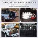 Cargo Net for Pickup Truck Bed, Heavy Duty 1100LBS Capacity, Adjustable Cam Buckles & S-Hooks, Thick Herringbone Nylon Mesh with Drawstring Storage Bag for Trailers and Trucks