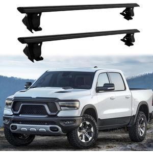 Without Roof Rail Rack Lockable Crossbar Fits for Dodge RAM 1500 4 Door 2009-2024 2025 2026 2027 Cross bar Rooftop Cargo Carrier Luggage Rack Crossbar(Black)