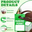 500 PCS Plastic Parking Permit Hang Tags Red Blank Rearview Mirror Placards Thick 18 Mil Waterproof PVC 3x5 Inch Single-Sided Printing with 5 Marker Pens for Temporary Parking Passes (500, Green)