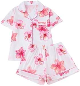 Wdirara Women's 2 Piece Sleepwear White, Small