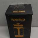 BAYKA French Press Coffee Maker, Large 304 Stainless Steel Coffee Press, Cold Brew Heat Resistant Thickened Borosilicate Coffee Pot for Camping Travel Gifts, 34 Ounce, Dark Pewter