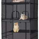 Catio Outdoor Cat Enclosure,4 Tiers Window Catio,Cat Enclosure Sturdy and Durable with Multiple Doors, Easy to Clean(36.2L 36.2W 72.4" H)