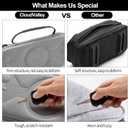 CloudValley Large Storage Carrying Case for Nintendo Switch 2, Portable Hard Shell Carrying EVA Travel Game Bag with 10 Game Cartridges for Console, Joy-Con, Games, Accessories, Gray