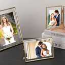 Gold 10x12 Floating Frame 2-Pack for Photo Sizes(7x9''8x10'',8.5x11''),Adjustable Tabletop/Shelf Floating Picture Frame 8x10'',Classy Gift Choice for Wedding,Christmas,Home or Office Decor