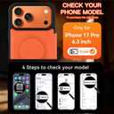 Wallet Phone Case Crafted for iPhone 17 Pro Orange | PU Leather Phone Case Flip Cover Wrist Strap Card Holder Slots