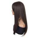GNIMEGIL 26 Inch Long Brown Wigs for Women Silky Straight Highlights Natural Daily Wear Remy Hair Wig with Bangs Synthetic Fiber Glueless Roleplay Cosplay Costume (Brown Mixed Blonde)