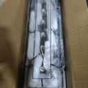 Crystal Chandelier for Dining Room 31'' Black Rectangular Pendant Fixture 6Light with K9 Crystals, Contemporary Chandeliers for Kitchen Island, Living Room