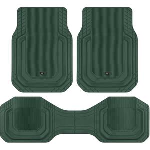 Cat ToughLiner Car Floor Mats - Heavy Duty Trim to Fit Mat for Trucks - Car Mats & SUV Floor Liners for Car - All-Weather Truck Accessories & Odorless Rubber Automotive Mats - Green 28"L x 19.5"W x 1"Th