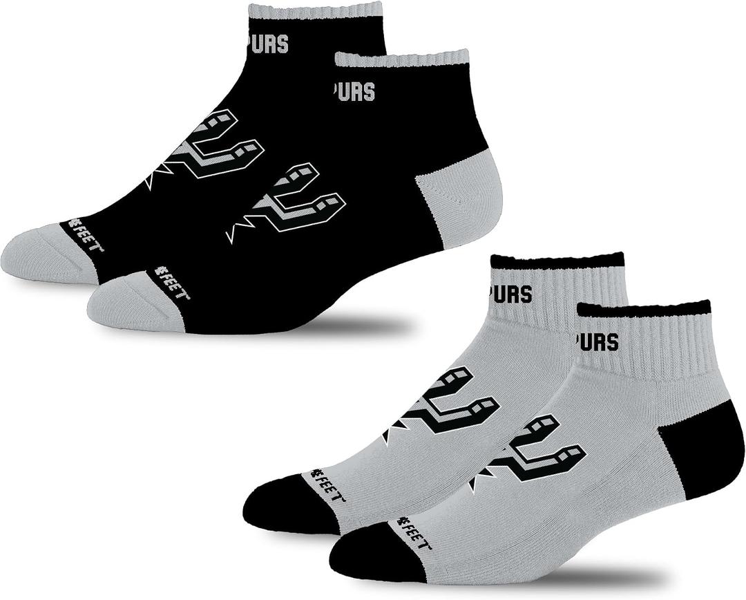 For Bare Feet NBA Unisex Kids Front and Center 2 Pack Team Colors (Gray)