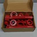 Gas Can Spout Replacement Kit, Old Style Gas Can Nozzle for Easy Installation, Flexible Pouring Nozzle Compatible with Most 1/2/5/10 Gallon Oil Cans (6 Kit-Red)