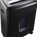 Amazon Basics High Security Micro Cut Paper Shredder, 8 Sheet Capacity, CD and Credit Card Shredder with Pull Out Bin, Black