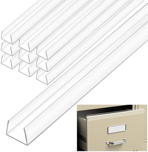 Chunful 36'' 6 Pack Cabinet Door Protector 3/4 '' Clear Cabinet Protector Edge Guard Plastic U Channel Edge Guard Trimable PVC Protective for Kitchen Cabinets Furniture Decorative Protection