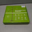 Floor Magnifying Glass with Light and Stand with Real Glass Lens, Magnifying Floor Lamp with Light Adjustable Height, 3 Color Modes, 360 Flexible Gooseneck Hands Free Magnifier for Close Work