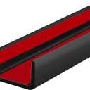 Rubber Edge Trim, Self Adhesive U Channel Edge Trim, Big Size U Shaped Trim, Edge Banding for Plywood, Woods, Shelf, Cabinet, Countertop, Size7/8 inch (22mm), Length 20Ft, Black