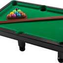 Mini Pool Table Set Portable Small Tabletop Billiards Game with 2 Sticks, 16 Balls and Triangle for Travel Party