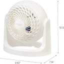 IRIS USA WOOZOO Desk Fan, Air Circulator, 3 Speeds, 52ft Max Air Distance, 360° Adjustable Tilt, 30 db Quiet Motor, Fan for Bedroom, Office, Dorm, Medium, White, Small Standard