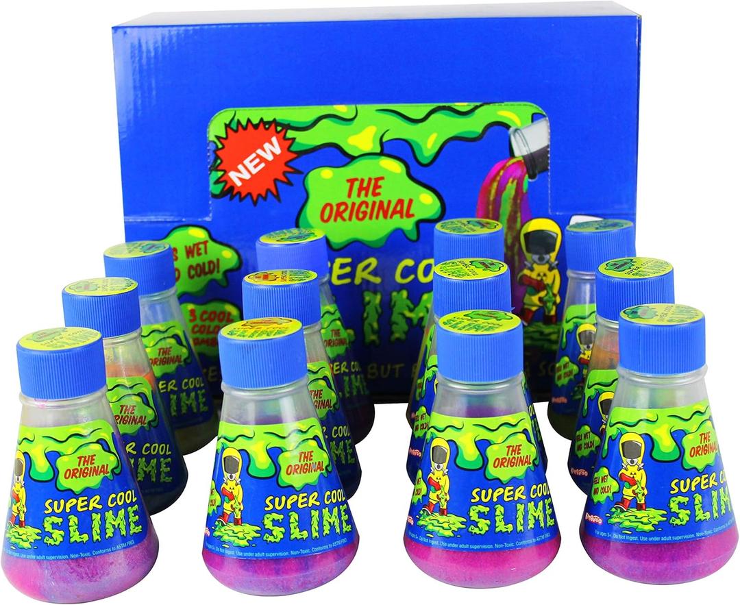 The Original Slime - Pack of 12 Cool and Holographic Slimes Perfect for Birthday Parties, Loot Bags, Easter Baskets, Halloween and Stocking Stuffers, for Kids, Boys and Girls Ages 5+