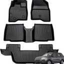 Floor Mats Custom for Ford Explorer 2015-2019 All Weather Protection TPE Waterproof Non-Slip Durable Floor Liners Fits Front& 2nd&3rd Row Full Set Black Accessories