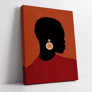 Tuyashua Black Woman Wall Art Canvas Poster Decorative with Frame (11.515 inch), African American Wall Art, Black Girl Art Wall Decor Home Wall Decor For Living Room Bathroom Hallway, HRFN04