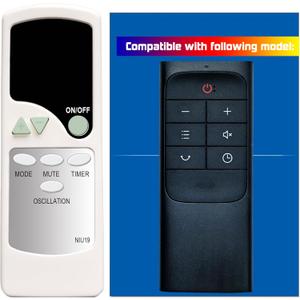 Replacement Remote Control for Dreo Tower Fan DR-HTF004 DR-HTF004S DR-HTF005 DR-HTF005S DR-HTF007 DR-HTF007S DR-HTF001 DR-HTF001S DR-HTF002 DR-HTF002S DR-HTF003