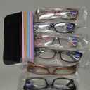 Gaoye Reading Glasses for Women, 6 pack Fashion Readers for Women Men Spring Hinge Eye Glasses, Blue Light Reading Glasses