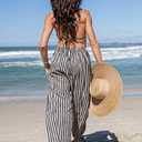 TARSE Womens Linen Wide Leg Pants Casual Loose Drawstring Summer 2026 Beach Travel Vacation Palazzo Harem Pants with Pockets (M)