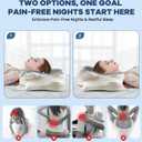 DONAMA Cervical Pillow for Neck and Shoulder Pain Relief, Cooling Contour Memory Foam Pillow, Dual-Height Ergonomic Neck Support Pillow for Side Back Stomach Sleepers with Removable Pillowcase
