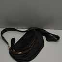 Spacious Nylon Crossbody Bag Bum Bag Handbags Wallets Purses Trendy Shoulder Bag for Women (Black)