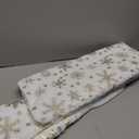 Lanpn Christmas Tree Skirt 60 inch, Xmas Tree Skirt with Snowflake Winter Christmas Tree Mat for Extra Large Artificial Trees Winter Home Party Holiday Indoor Xmas Decor (Gold, 150cm)