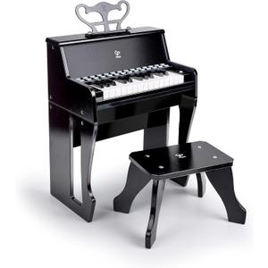 Hape Learn with Lights Black Piano with Stool, Miniature