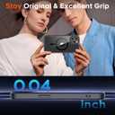 SUPFINE Magnetic for iPhone 12 Pro Max case, [Compatible with MagSafe][Clear Hard Back with Soft TPU Bumper][12FT Military Grade Drop Protection] Shockproof Phone Case,Clear Black