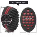 5 Pcs Curl Brush Set - Magic Twist Brush, Sponge Hair Pick for Men and Women (Blend) (Red)