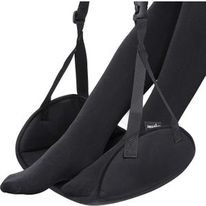 Upgraded Airplane Foot Rest (Premium Memory Foam) - Thickened Super-Size Airplane Foot Hammock to Relax Your Feet - Perfect Airplane Travel Essentials for Long Flight Plane (Extra Large)