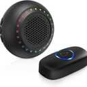 Wireless Door Bells for Homes Doorbell Chime Kits with 1 Transmitter 1 Receiver - Waterproof Operating at 1000ft Range - 48 Ringtones 4 Volume Levels LED Flash - Door Bell for Classroom Black