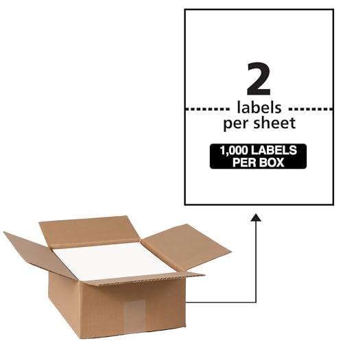 Avery Waterproof Labels, Ultrahold Adhesive, 5.5" x 8.5", Case of 1,000 Labels for Laser Printers (95526)
