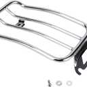 Solo Seat Luggage Rack Compatible with Harley Luggage Rack Compatible with 1997-2015 Touring FLH/T FLHT Electra Glide, FLTR Road GlideRear Fender Motorcycle Luggage Rack (For Touring 97-15 Luggage Rack Chrome)