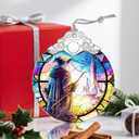 Christmas Ornaments: Stained Glass Ornament, Christmas Tree Ornament, Hanging Ornaments for Home Decor & Xmas Tree Decorations  Exquisite Holiday Decor, Gifts & Holiday Present - Witch (Wizard)