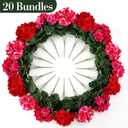 Giegxin 20 Bundles Artificial Geranium Flowers Outdoors Faux Plants Fake UV Resistant Realistic 13.8 Inch Silk Flowers Plants for Spring Garden Plant Patio Decoration(Multicolor)