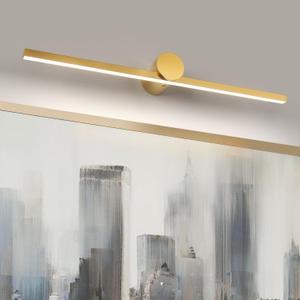 ZitoStory Battery Operated Picture Light for Wall with Remote,Minimalism Wireless Dimmable Art Lights for Paintings Rechargeable Gallery Light Artwork Lighting for Canvas, Portrait (Gold,23'' Inch)