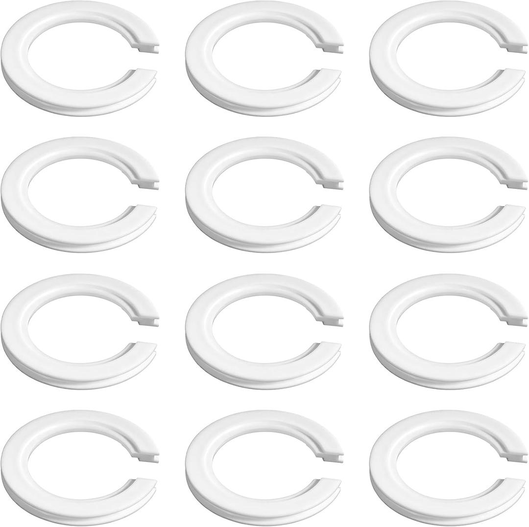 E27 to E14 Lamp Shade Adapter Ring, 12 Pack 42mm to 29mm Lampshade Converter Ring, White PP Plastic Light Shade Replacement Parts