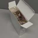 Affrolling 24 Set Boho Bow Easter Bunny Party Favor Bags DIY Bunny Gift Boxes with Neutral Bow Ribbon and Dried Flowers Rustic Paper Rabbit Ears Treat Bags Bulk for Easter Spring (Brown)