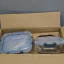 M MCIRCO 30 Pieces Glass Food Storage Containers with Snap Locking Lids,Glass Meal Prep Containers Set - Airtight Lunch Containers, Microwave, Oven, Freezer and Dishwasher (Gray)