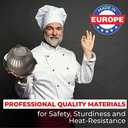 Mueller European Made Colander/Strainer, Heavy Duty Deep for Draining Pasta, Lettuce, Vegetables and Fruit, Dishwasher Safe, Mocca