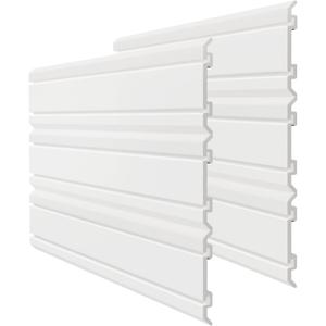 BELLO YON Slatwall Panel 6PCS Garage Wall Organizer Heavy Duty Wall Mounted PVC Slat Wall Rack, 4 feet Garage Wall and Home Organizer Storage System, White
