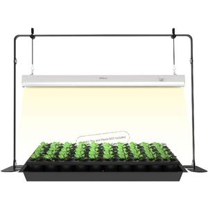 2ft Grow Light for Seed Starting,LED Grow Lamp for Indoor Plants,Seedling Grow Light with Stand,Seed Starter Light Kit with Natural White Spectrum,Height Adjustable,Iron Frame,ON-Off Switch
