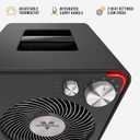 Vornado VMHi300 Whole Room Metal Space Heater, Mechanical Thermostat, Advanced Safety, Tip-Over Protection, Gentle Heating, Vortex Heat Circulation, Metal Space Heater for Home and Bedroom, Storm Gray