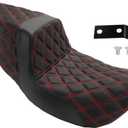 Rider Passenger Seat Front Rear Cushion Red For Harley Davidson Street Glide EFI FLHX 2008-2023, For Harley Road Glide Special FLTRXS 2015-2023 Road King Special FLHRXS 2017-2023